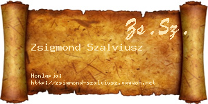 Zsigmond Szalviusz névjegykártya